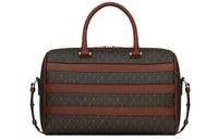 SAINT LAURENT Canvas And Smooth Leather Handbag Women's Brown
