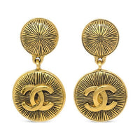 CHANEL 1990-2000s Cc Clip-on Earrings