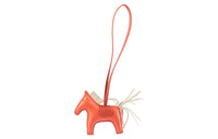 HERMES Pendants Unisex Orange/Brick Red/Beige