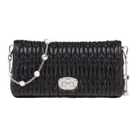 MIU MIU Leather Crossbody Bag, Shoulder Bag Women's Black