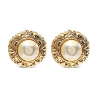 CHANEL 1984 Faux-pearl Clip-on Earrings