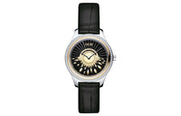 DIOR Wrist Watch Automatic Mechanical Movement Crocodile Leather Strap Black Dial Women's