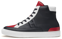 HERMES District Stylish Skateboarding Shoes Men's Black Red White