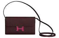 HERMES Constance To Go Epsom Leather Wallets Handheld Shoulder Bag Crossbody Bag Women's Tan