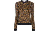 SAINT LAURENT Snake-effect Jacquard Jumper