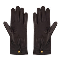Loro Piana Leather Gloves Women's Brown