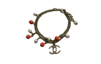 CHANEL Pearl Rhinestone Bracelets Women's Gold