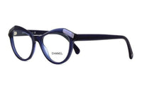 CHANEL - Irregular Shape Eyeglass Frames Women's Blue