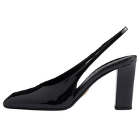 PRADA Patent Chunky Heel High Heels 8.5cm Women's Black