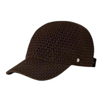 HERMES Velour Cotton Palladium-Plated Baseball Caps Women's Black