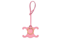 CELINE Triomphe Smooth Cow Leather Keychain Pendant Bag Accessory Women's Rose