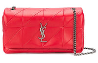 SAINT LAURENT Jamie Lambskin Shoulder Bag Crossbody Bag Medium Size Women's Red