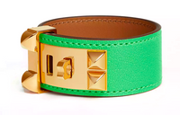 HERMES Goatskin Bangles Women's Green