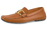 LOUIS VUITTON Monte Carlo Casual Single Shoes Men's Cognac Brown