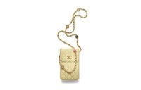 CHANEL Lambskin One Shoulder Crossbody Cell Phone Pouch Women's Light Green