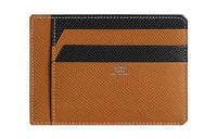 HERMES Epsom Calfskin Card Holder Women's Rouge Noir/Black