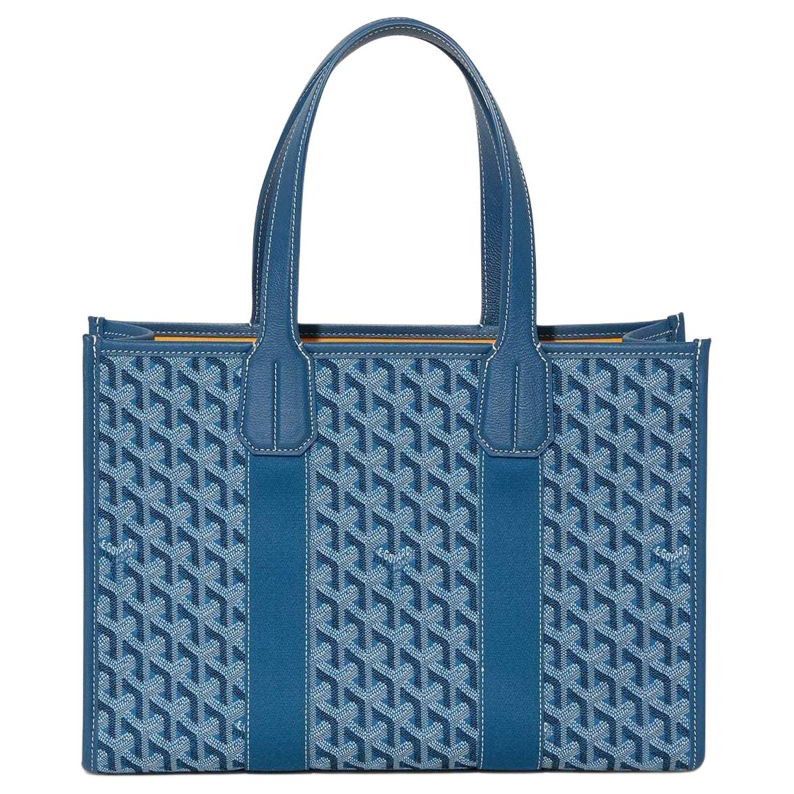 GOYARD Villette Jacquard Canvas Bag, Tote Bag, Shopping Bag, Handbag, Shoulder Bag Small Size Unisex Ocean Blue