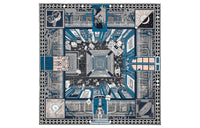 HERMES Silk Scarves Women's Blue