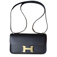 HERMES Constance Epsom Leather Crossbody Bag Shoulder Bag Women's 89 Noir Black