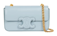 CELINE Triomphe Calfskin Crossbody Bag, Shoulder Bag Women's Blue