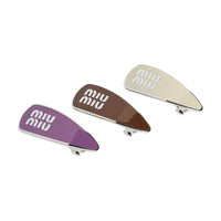 MIU MIU Logo Detailed Pack Of Three Hair Clips