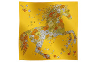 HERMES Silk Scarves Women's Yellow