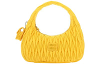 MIU MIU Nylon Shoulder Bag Handbag Women's Yellow