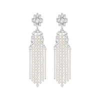 SAINT LAURENT Brass Earrings Women's Silver