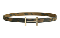 HERMES Belt Men's Brown/Green Width: 3.2cm