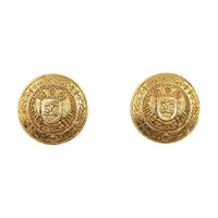 CHANEL 1970-1980 Cc Clip On Costume Earrings