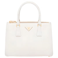 PRADA Saffiano Galleria Killer Bag Leather Handbag Shoulder Bag Crossbody Bag Medium Size Women's White