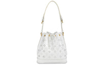LOUIS VUITTON NOE Leather Bucket Bag Handbag Shoulder Bag Women's White