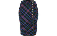SAINT LAURENT Leather Long Skirts Women's Multicolor