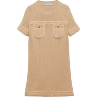PRADA Knitted Cotton Mini Dress