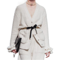 CHANEL 24 Fall Winter Knitwear Women's White