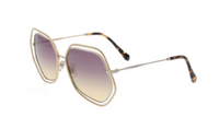 MIU MIU Metal Irregular Shape Sunglasses Women's Gold
