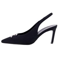 CELINE Triomphe Logo Plaque Slingback Pumps