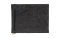 PRADA Leather Card Holder Regular Women's Black