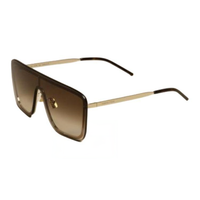SAINT LAURENT Metal Square Sunglasses Men's Gold