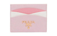 PRADA Saffiano Leather Card Holder Women's Pink