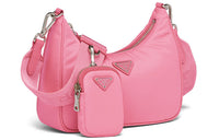 PRADA Nylon Shoulder Bag 3 in 1 Shoulder Bag Handbag Women's Pink