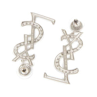 SAINT LAURENT Metal Stud Earrings Women's Silver