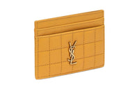 SAINT LAURENT Sheepskin Card Holder Women's Yellow