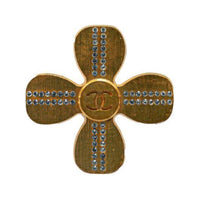 CHANEL 2001 Cc Clover Brooch