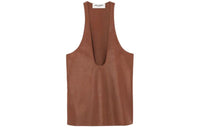 SAINT LAURENT Deep U-Neck Sleeveless Tank Top