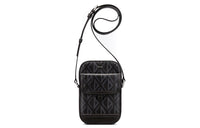 DIOR Dio Grey Canvas Shoulder Bag Crossbody Bag Men's Black