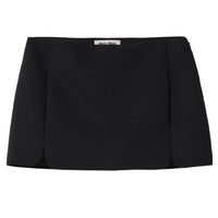 MIU MIU Grain De Poudre Miniskirt Casual Short Skirts Women's Black