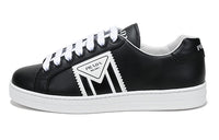 PRADA Skateboard Shoes Men Low-Top Black White