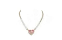 CHANEL Necklaces Women's Gold/Pink
