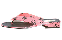 CHANEL Odor-Resistant Flip Flops Women's Pink Black